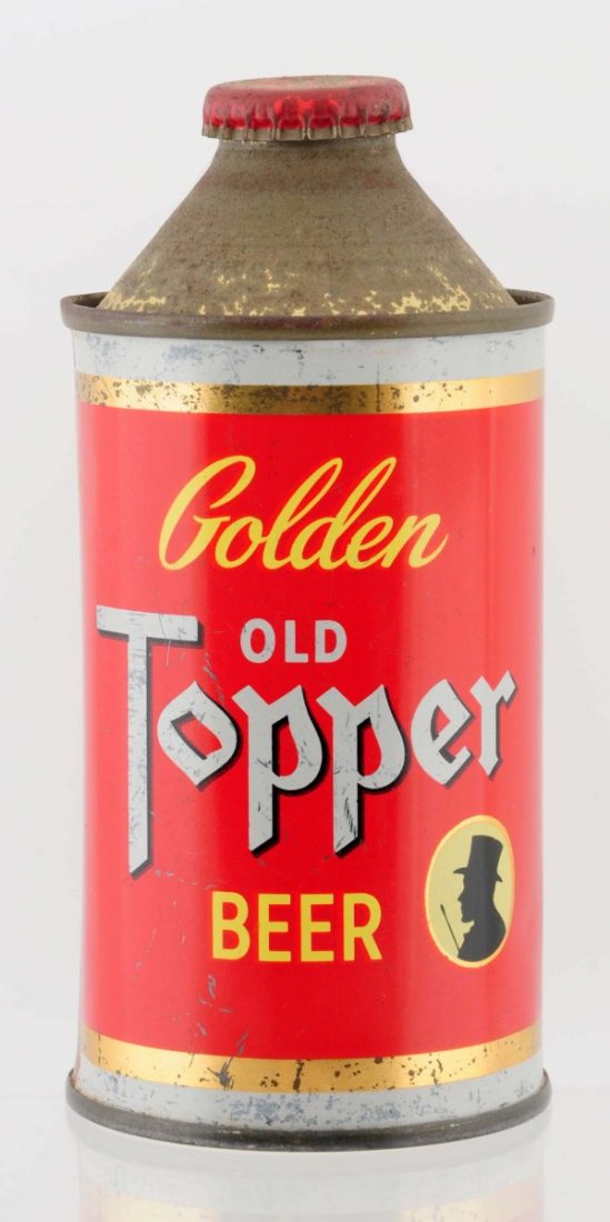 Golden Old Topper Cone Top Beer Can. (1 of 3)