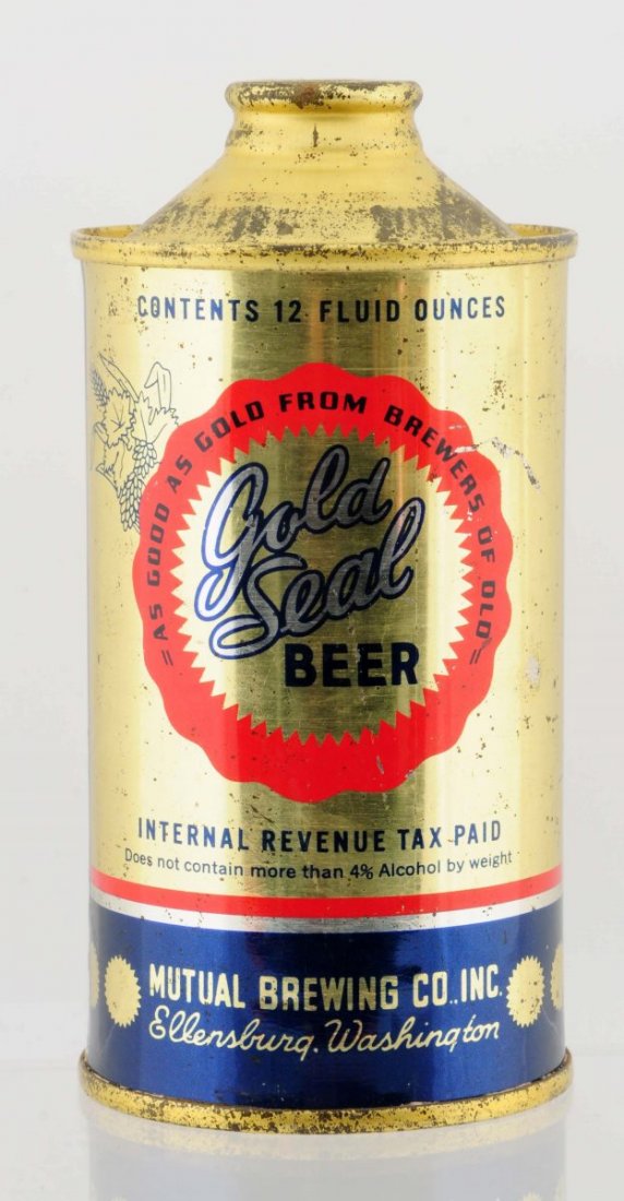 Gold Seal Beer Low Profile Cone Top Beer Can. (1 of 3)