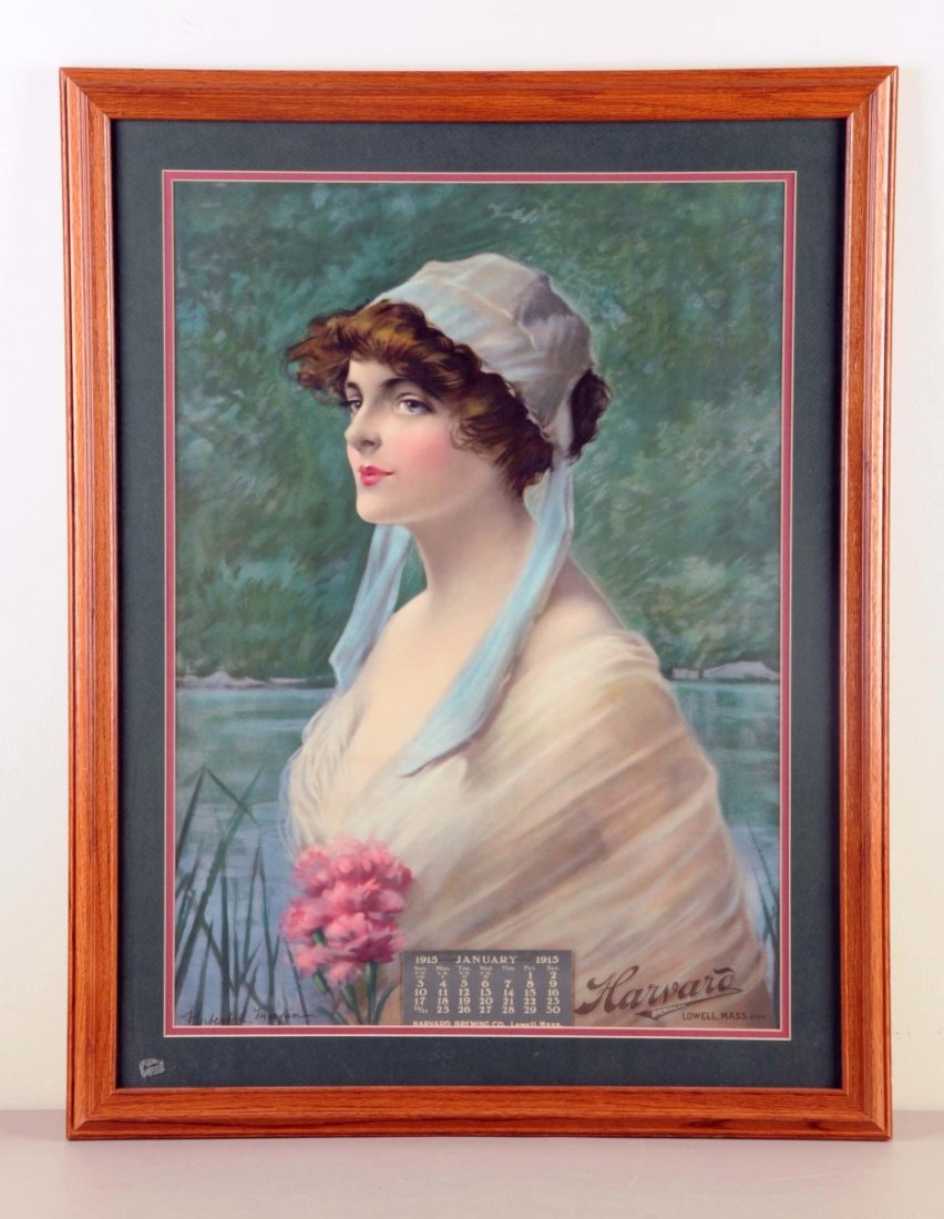 1915 Harvard Brewing Co. Lithograph Calendar . (1 of 1)
