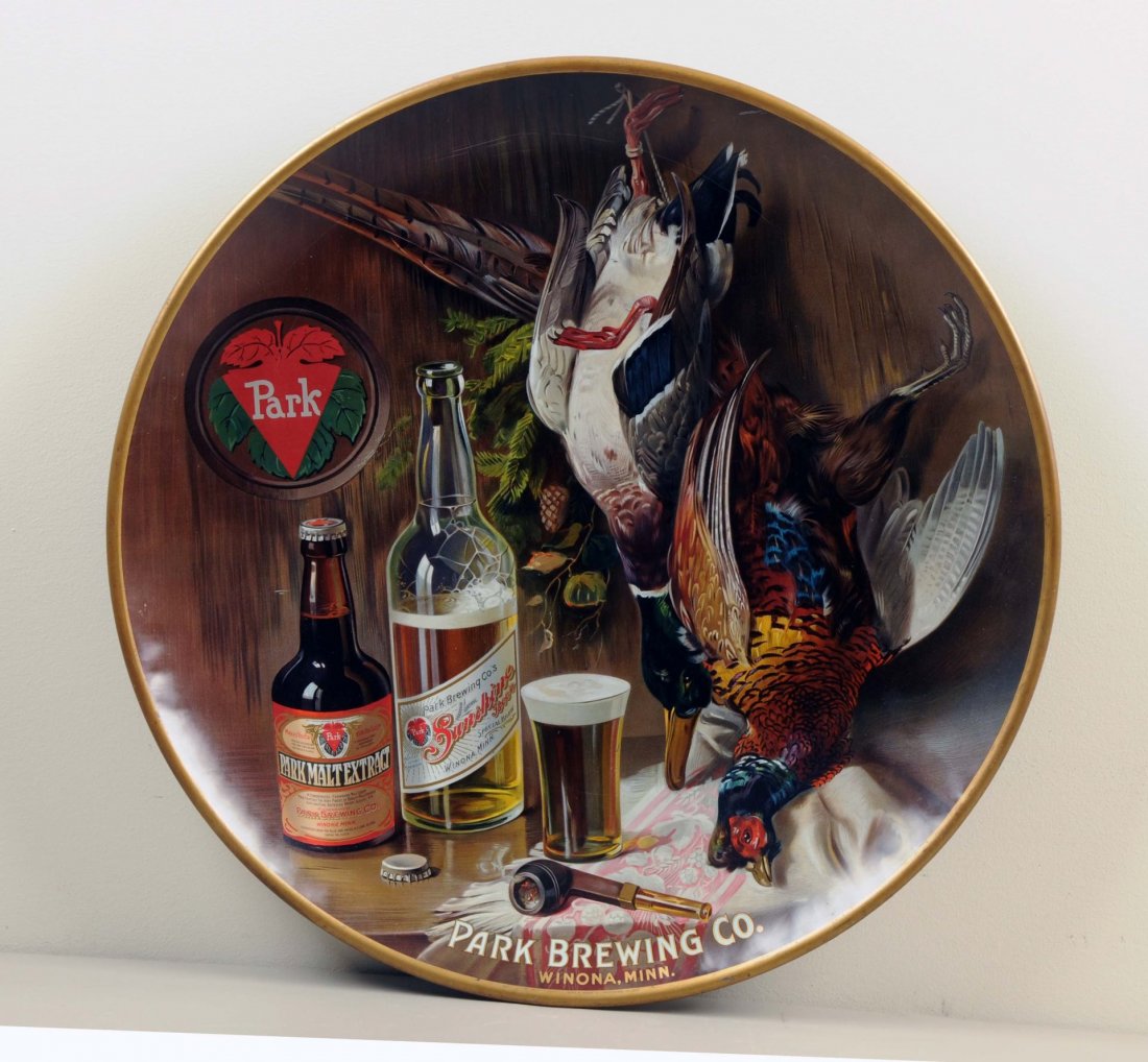Park Brewing Co. Tin Lithograph Charger. (1 of 1)
