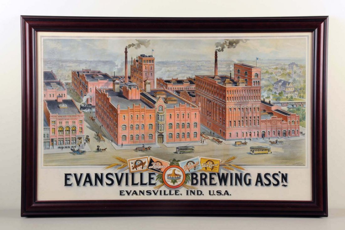 Evansville Brewing Association Lithograph. (1 of 1)