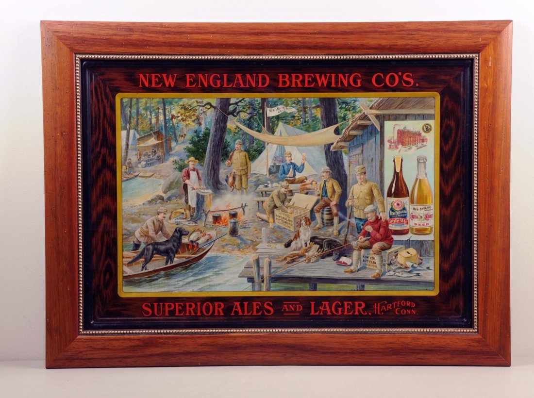 New England Brewing Tin Lithograph. (1 of 1)