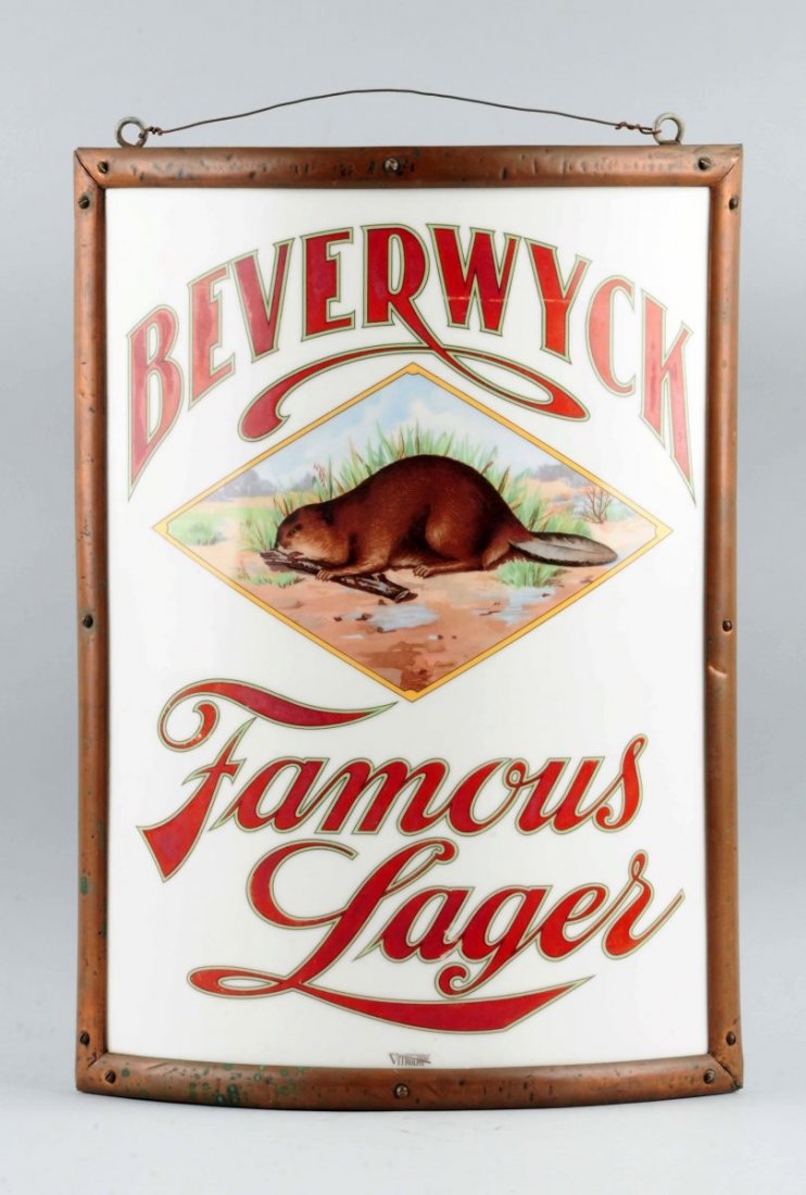 Beverwyck Famous Lager Light-Up Corner Sign. (1 of 1)