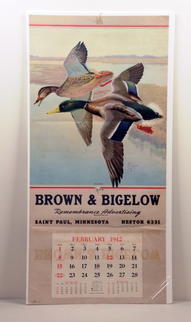 1942 Brown and Bigelow Advertising Calendar. (1 of 1)