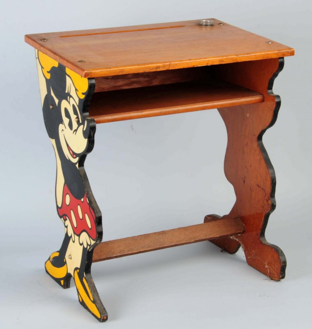 Mickey and Minnie Mouse Wooden Desk. (1 of 2)
