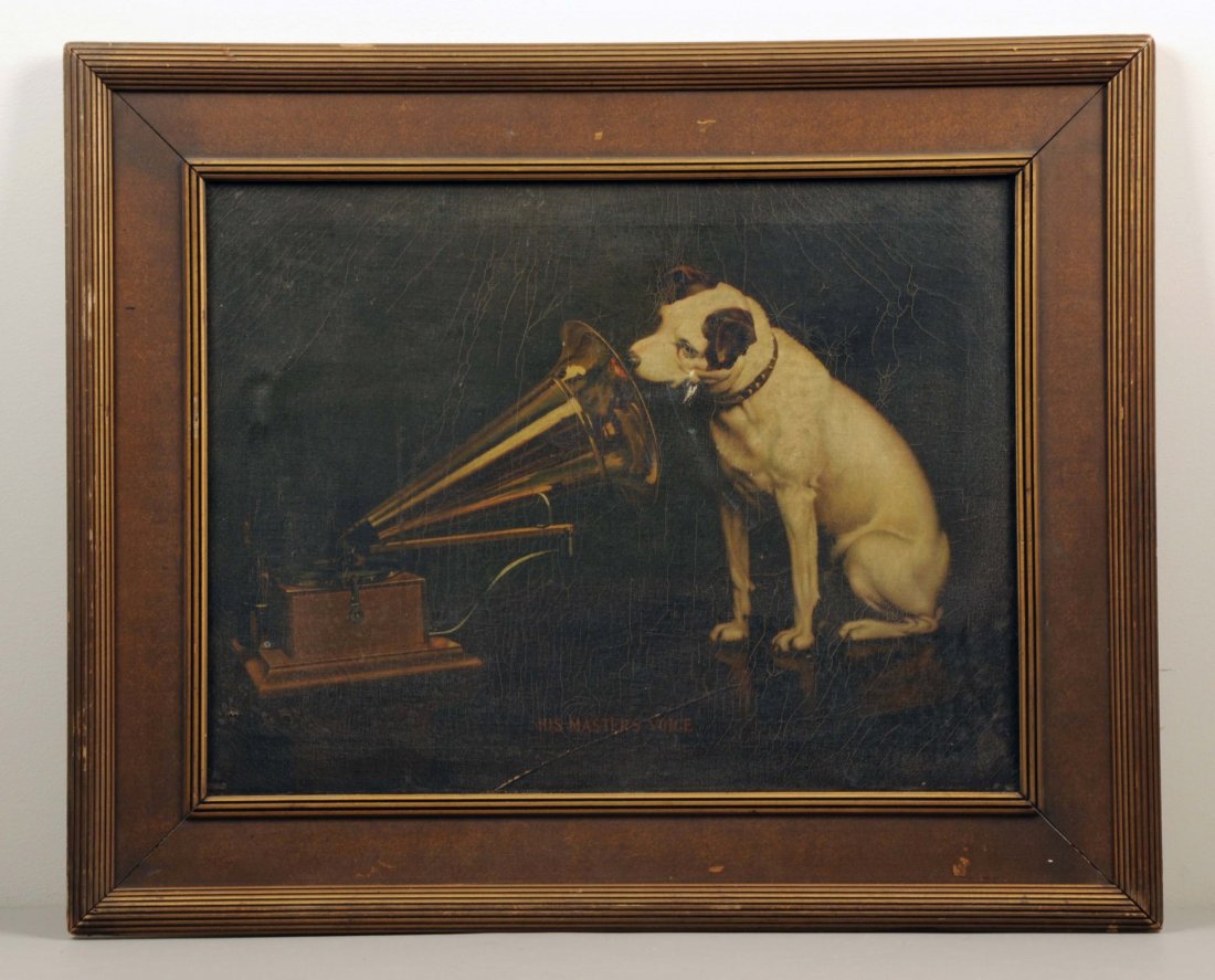 RCA Victor Framed Oilette Sign. (1 of 1)