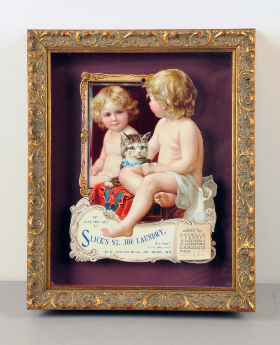 1905 Die Cut Laundry Advertising Calendar. (1 of 1)