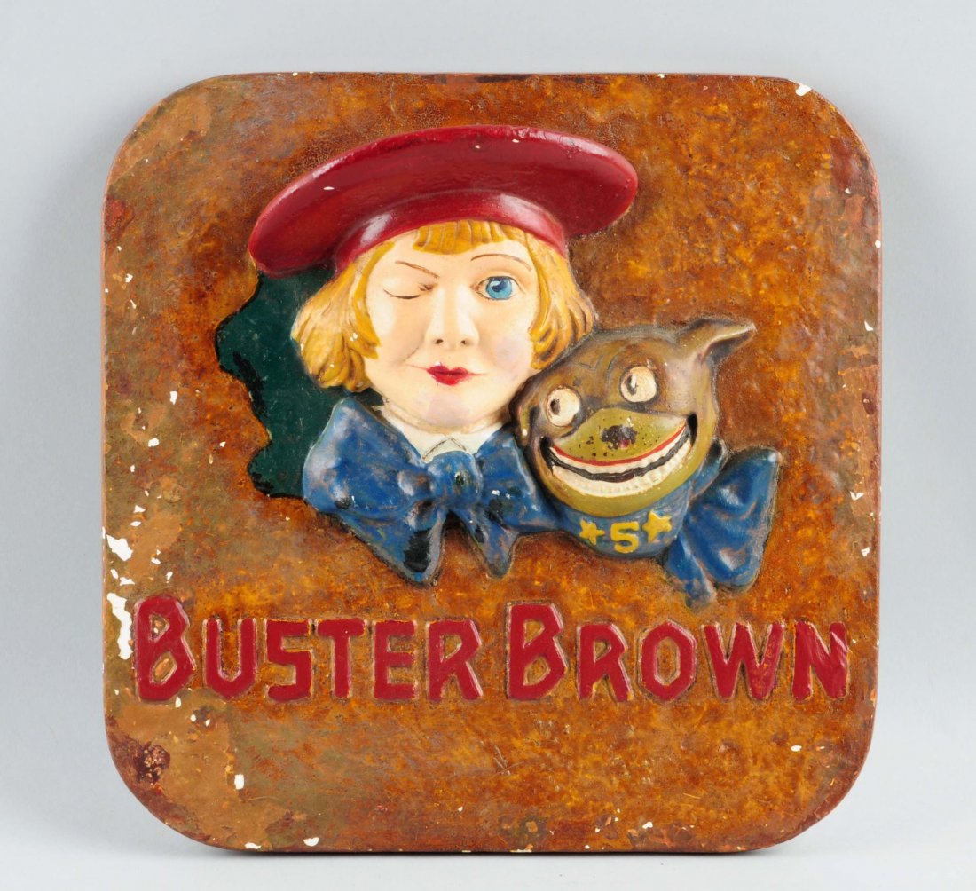 1940s–50s Buster Brown Chalkwear Plaque. (1 of 1)