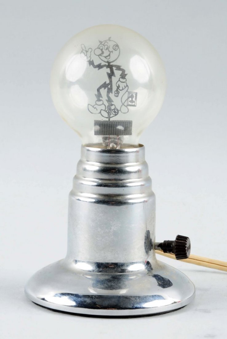1940s Reddy Kilowatt Large Filament Light Bulb.