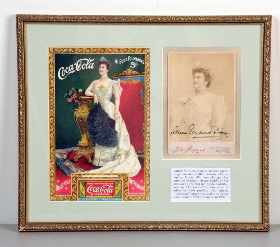 1904 Coca-Cola Lillian Nordica Coupon & Autograph. (1 of 1)