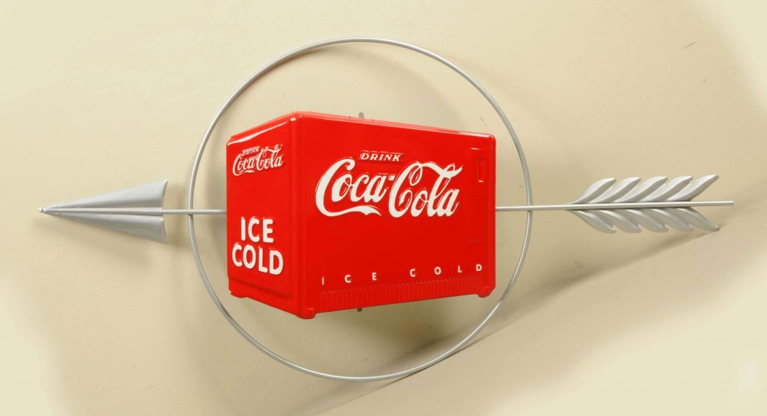 1940's Coca-Cola Metal Cooler, Ring & Arrow. (1 of 1)