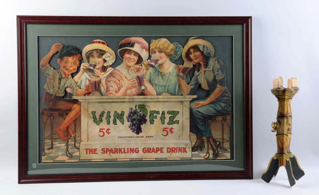 Early & Rare Large Vin-Fiz Cardboard Cut-Out. (1 of 3)