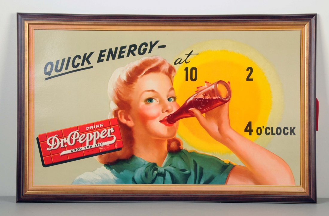 1940s Dr. Pepper Medium Size Cardboard Poster. (1 of 1)