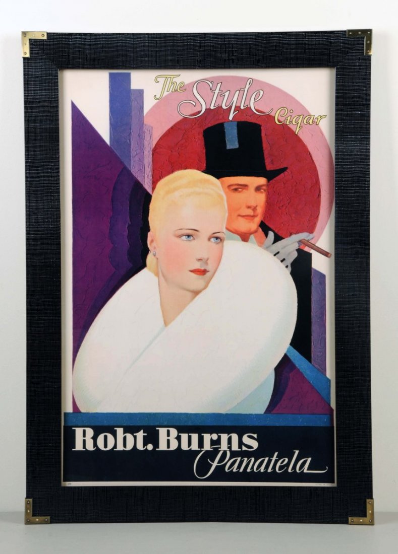 The Style Cigar By Robert Burns Advertising Sign. (1 of 1)