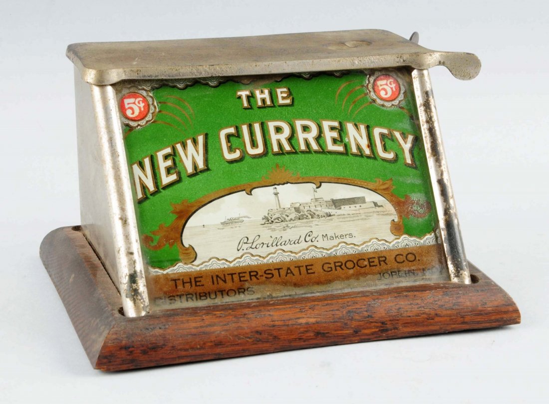 New Currency Cigar Cutter.: This cutter has minor to moderate overall wear. Condition (Very Good). Size 8'' x 6'' x 4-1/2''.