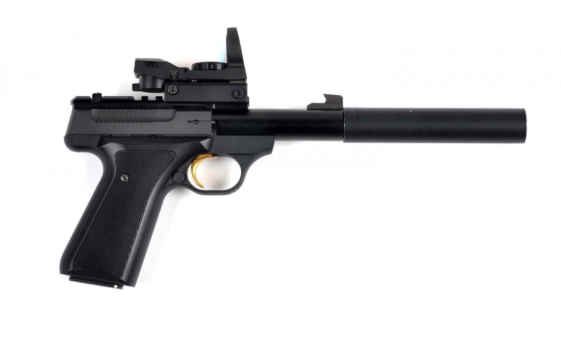 **Tactical Solutions Semi-Automatic Pistol.: Serial # 515MN11641 .22 LR caliber with a 3-3/4" barrel. This is a high quality semi-automatic .22 LR pistol. Features the matte finish, black checkered plastic grips, gold trigger, adjustable rear si