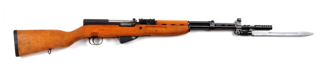 **SKS-Type Semi-Automatic Rifle.: Serial # U685672 7.62x39mm caliber with an 18" barrel. This is referred to as the Model M66/59. Stamped "Cherrys GSO NC Manufactured Zastava". Standard features include matte military finish, hardwood