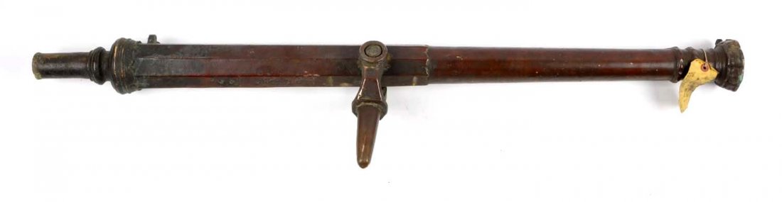 Antique Large Lantaka Bronze Salute Cannon.: Offered is an antique bronze cannon with the detachable turret that would allow easy portability. They are from the famous collection of Mr. Theodore Offerman, many of who's items are picture in the b