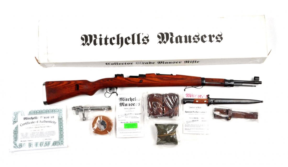 **Boxed Mitchell Premium Grade Mauser B.A. Rifle.: Serial # T81664 8mm caliber with a 24" barrel. Offered is a Mitchell's Mauser new in box as refurbished. It is a premium version of the 98K built during the 1940s in Nazi occupied Yugoslavia and is re