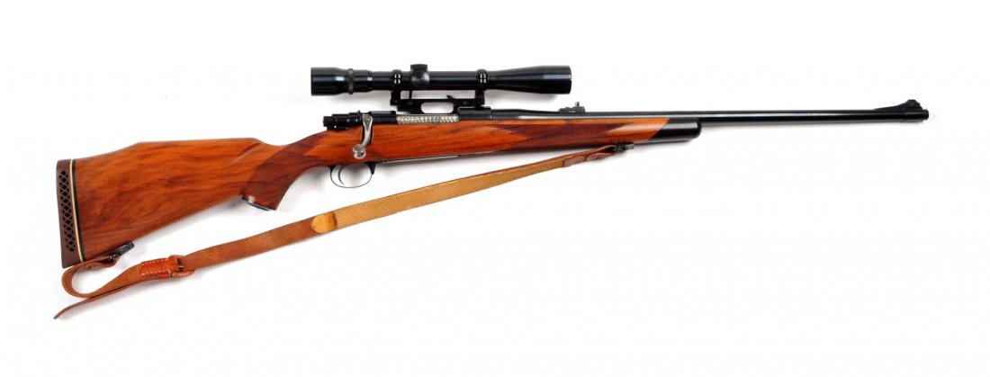 **Jaeger Custom Mauser Bolt Action Rifle (.338).: Serial # 1046 Caliber .338 Winchester magnum with a 24" barrel. This rifle was hand built by renowned custom gunsmith Paul Jaeger of Jenkintown, Pennsylvania. His name and address are stamped on barre