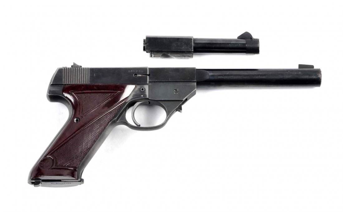 **High Standard (Sport King) Semi Automatic Pistol: Serial # 346298 Caliber .22 LR with a 6-5/8" barrel. This is an early 1950s model. These were extremely well made semi automatic pistols that allowed for an interchangeable barrel system. It sports a 