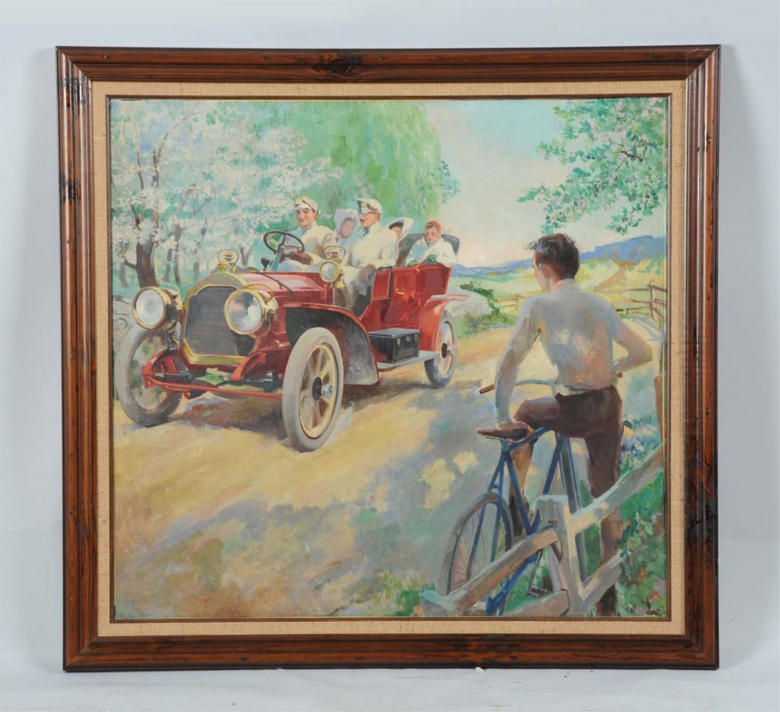 Touring Car Oil On Canvas. (1 of 1)