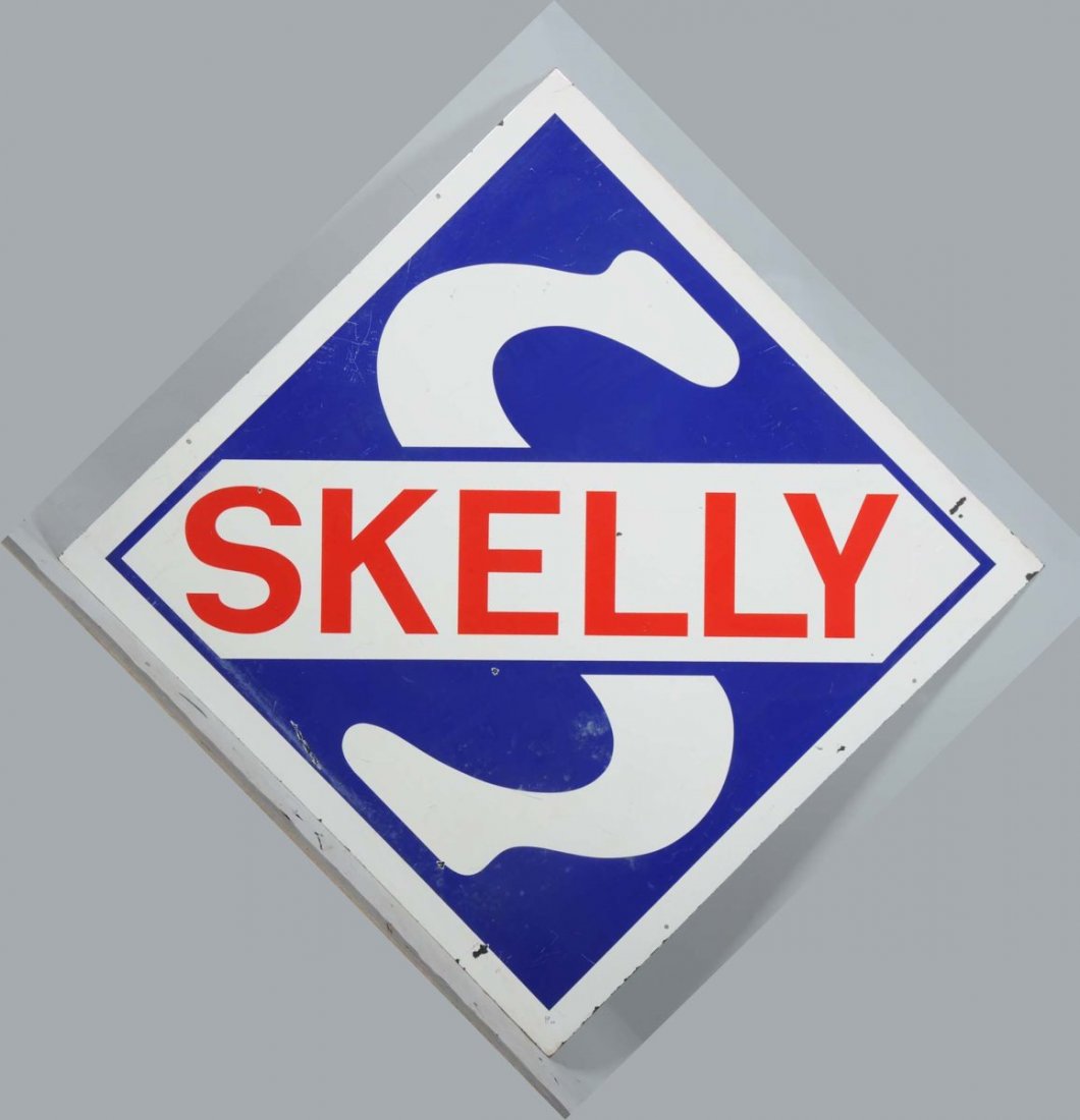 Skelly Double Sided Porcelain Identification Sign. (1 of 2)