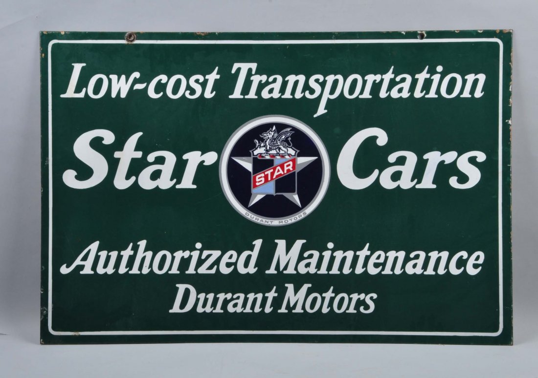 Star Cars Double Sided Porcelain Sign. (1 of 2)
