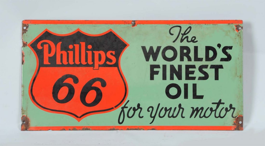 Phillips 66 "The World's Finest Oil" DSP Sign. (1 of 2)