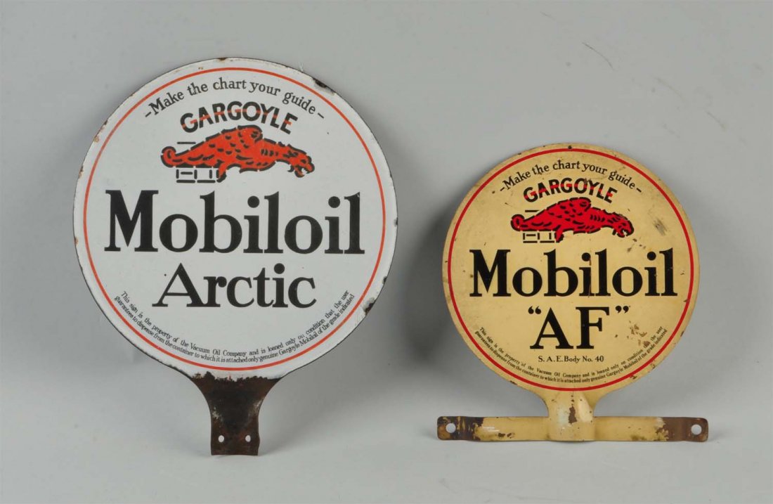 Mobiloil Arctic Double Sided Tin Sign & Other Sign (1 of 2)