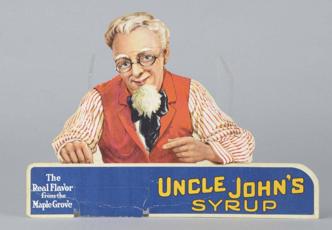 Uncle John's Syrup Die-Cut Advertising Sign (1 of 1)