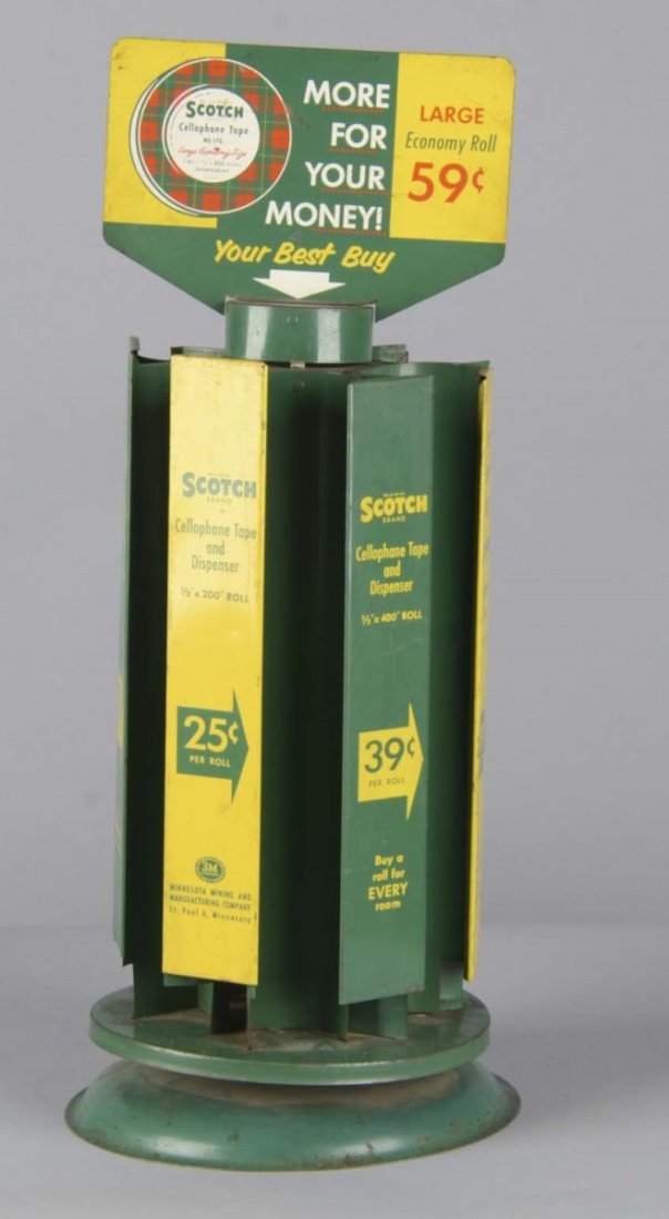 Scotch Tape Rotating Tin Litho Countertop Display (1 of 2)