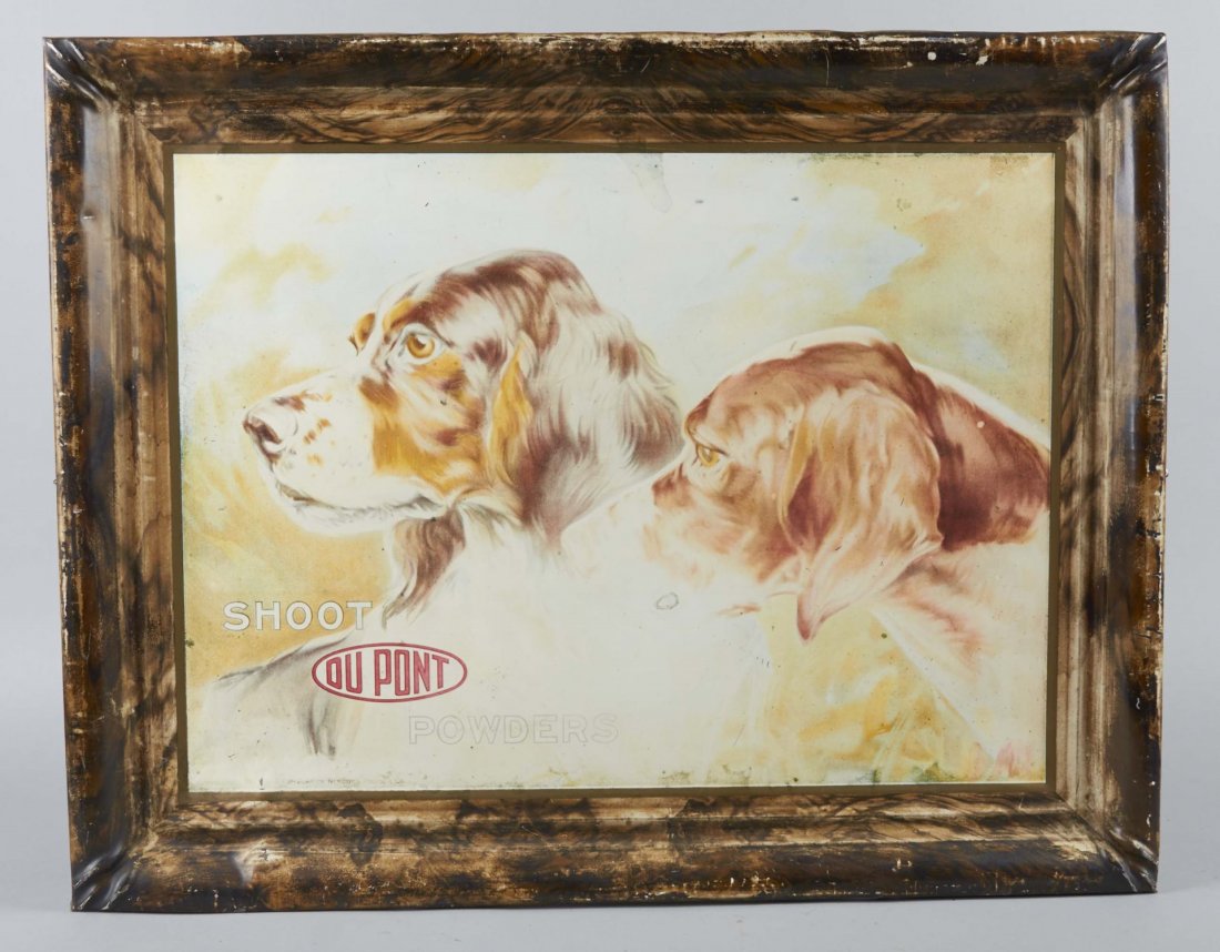 Shoot DuPont Powders Hunting Dog Advertising Sign (1 of 1)