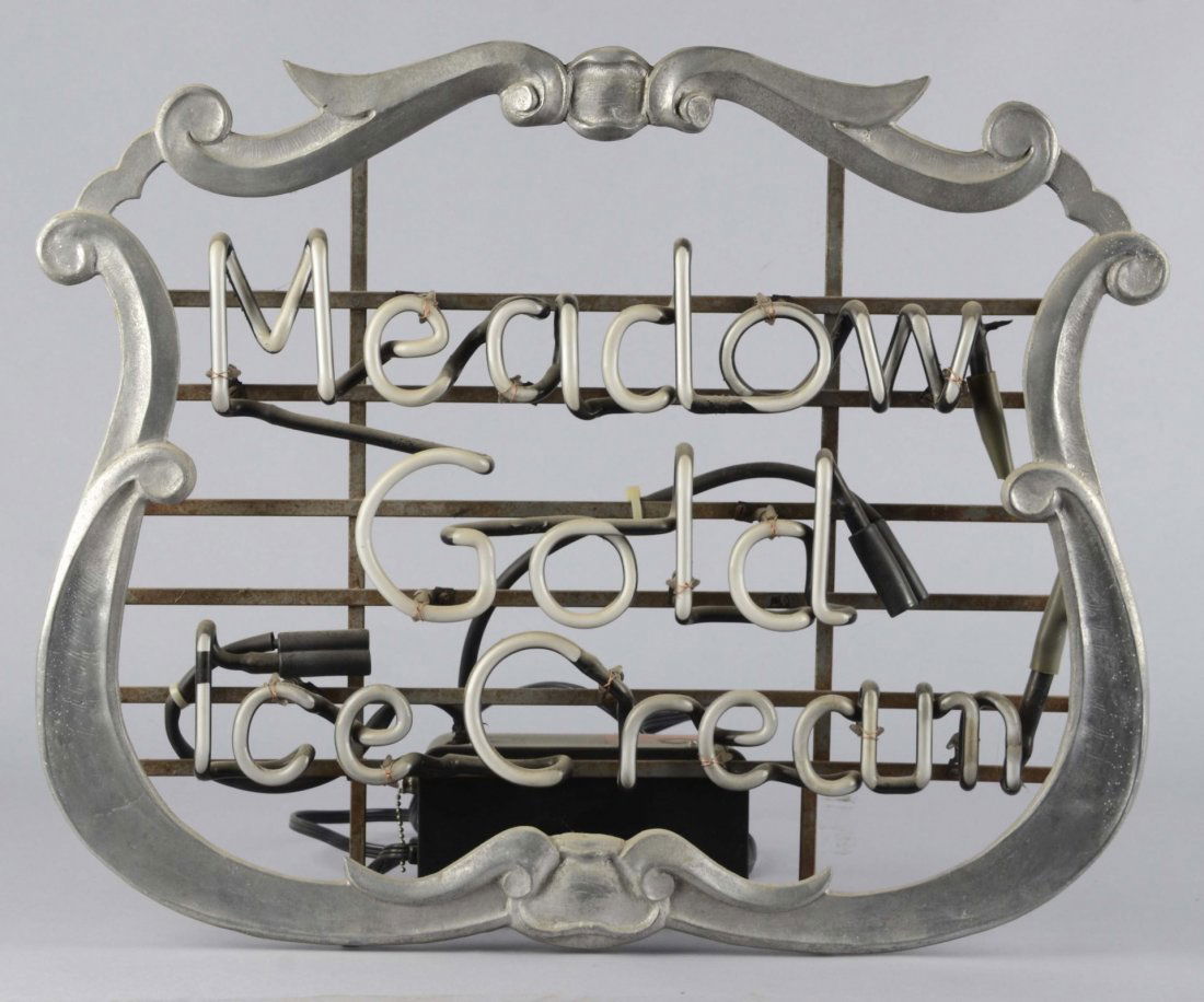 Meadow Gold Ice Cream Neon Advertising Sign (1 of 2)