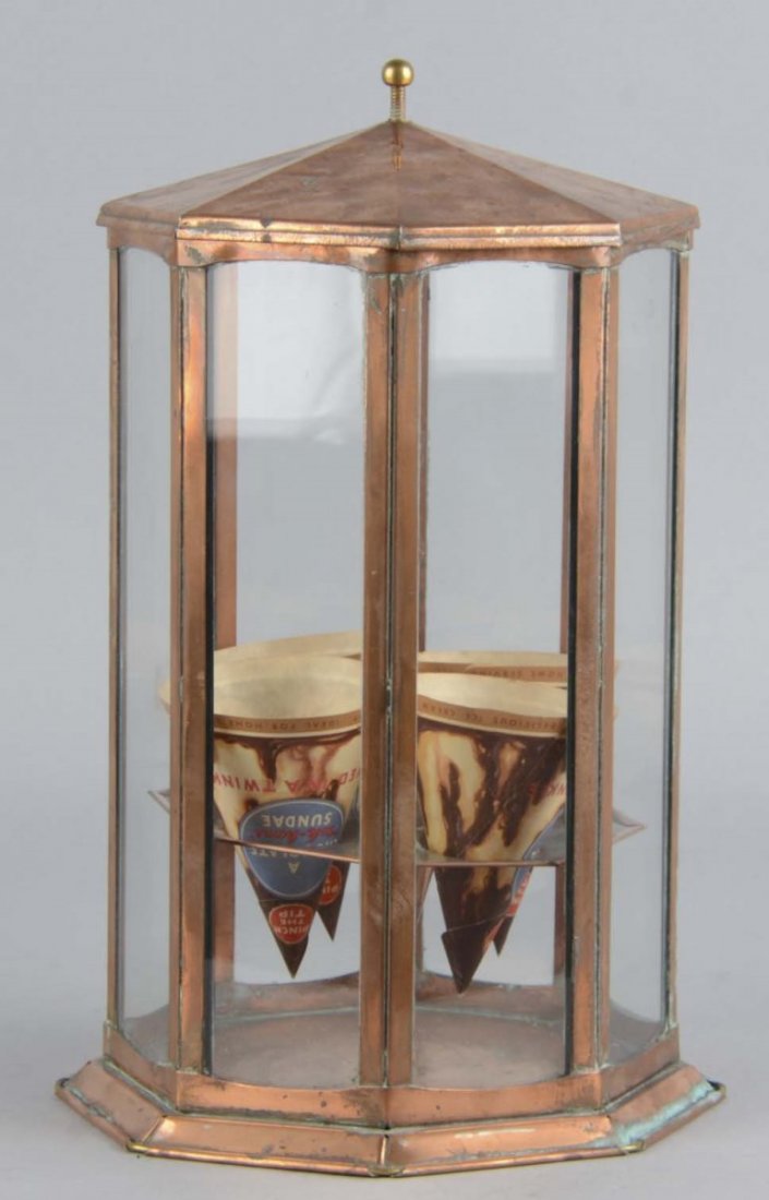 Copper & Glass Ice Cream Cone Dispenser (1 of 2)