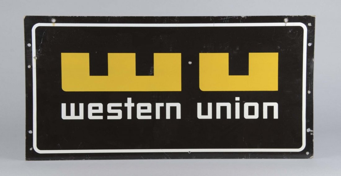 Western Union Tin Advertising Sign (1 of 2)
