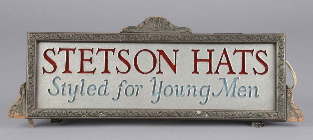 Stetson Hats Lighted Advertising Sign (1 of 2)