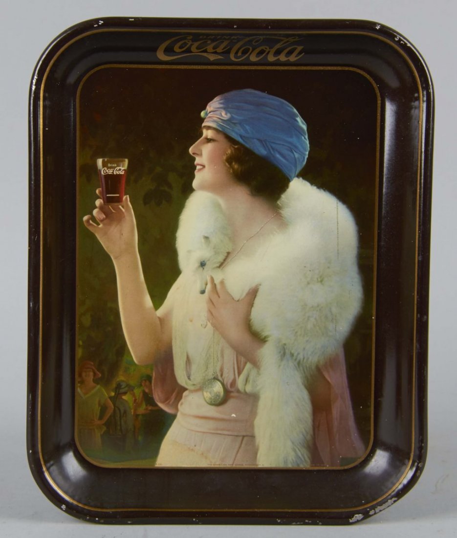 Coca Cola Tin Advertising Tray of A Flapper (1 of 2)