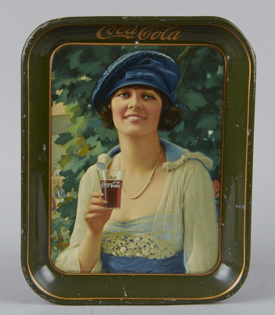 Coca Cola Navy Girl Tin Serving Tray (1 of 2)
