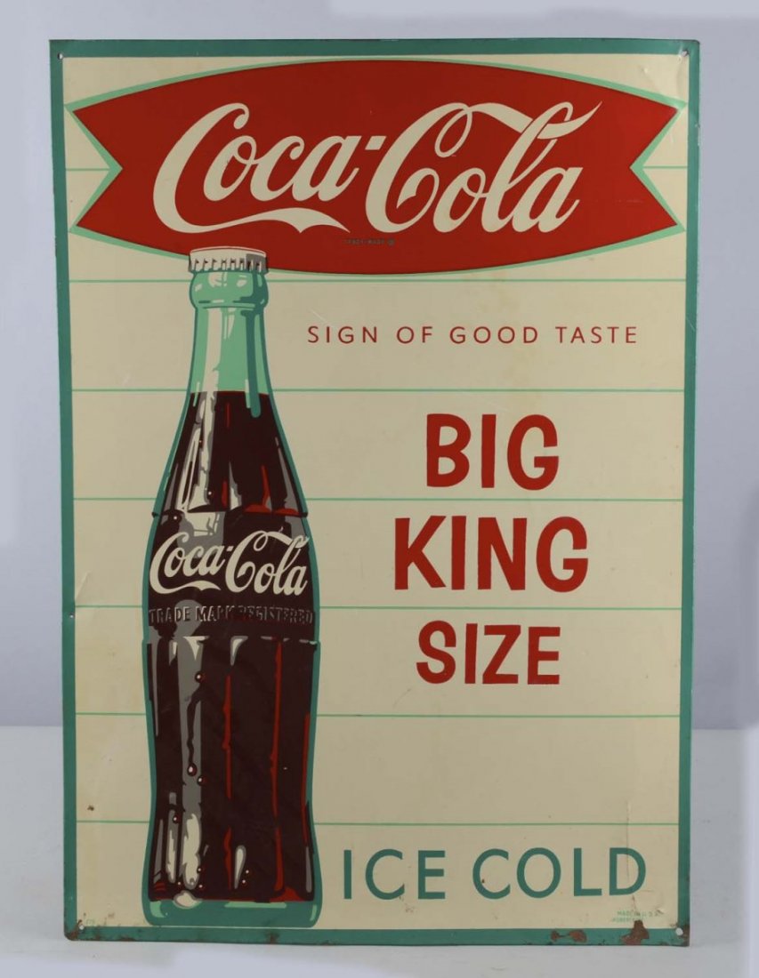 Coca Cola Tin Advertising Sign (1 of 2)