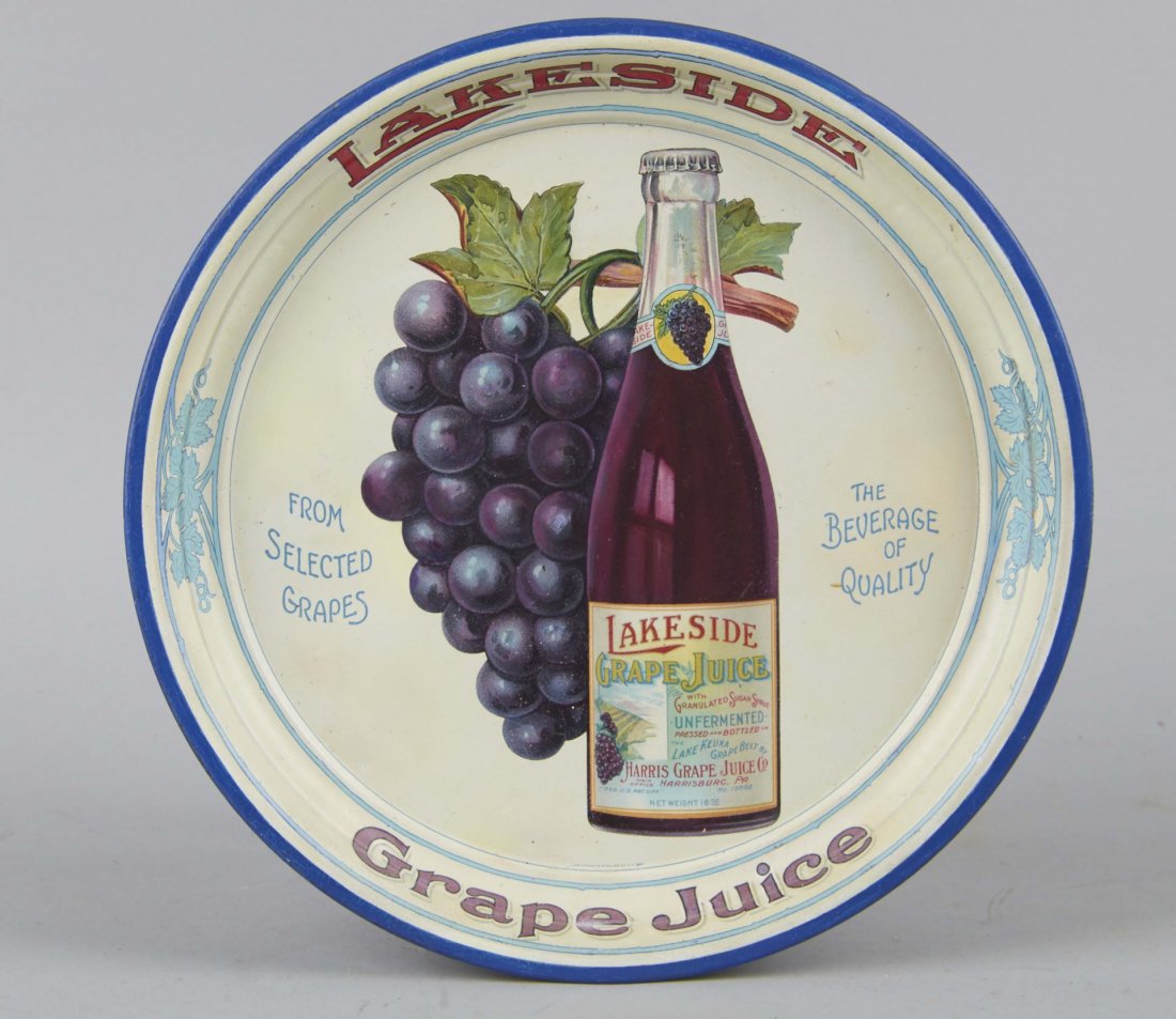 Lakeside Grape Juice Round Tin Serving Tray (1 of 2)