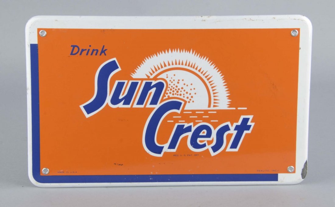 Sun Crest Soda Porcelain Advertising Sign (1 of 2)