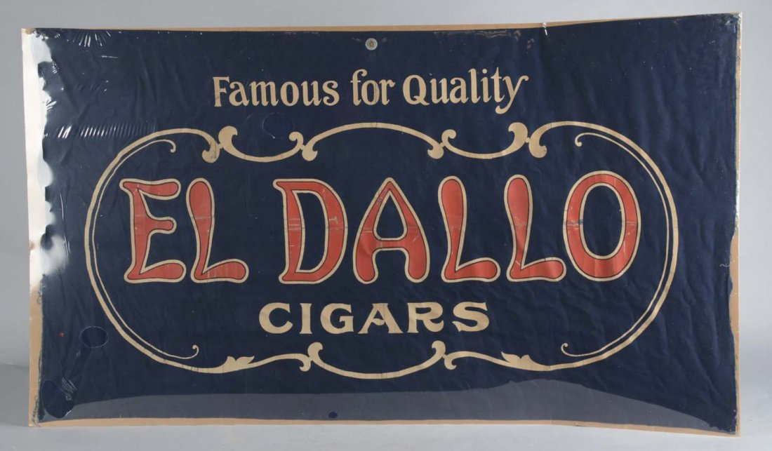 El Dallo Cigars Indigo Cloth Advertising Banner (1 of 2)