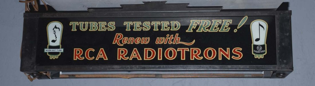 RCA Radiotrons Lighted Advertising Sign (1 of 2)