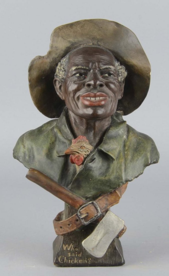 Chalkware Bust Of African American Man (1 of 2)