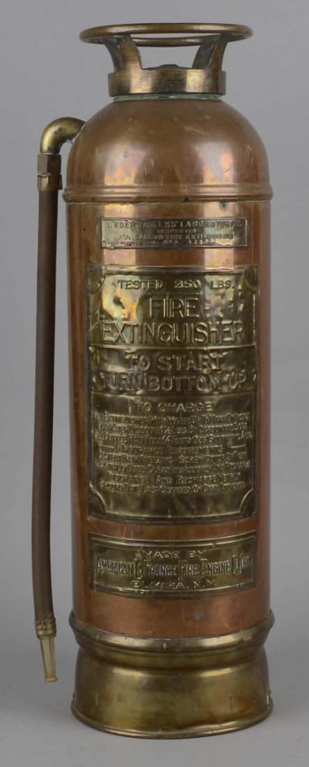 American LaFrance Copper & Brass Fire Extinguisher (1 of 2)