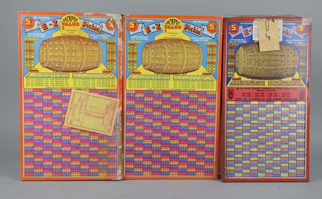 Lot Of 5: Unused Easy Pickin' Barrel Punch Boards (1 of 4)