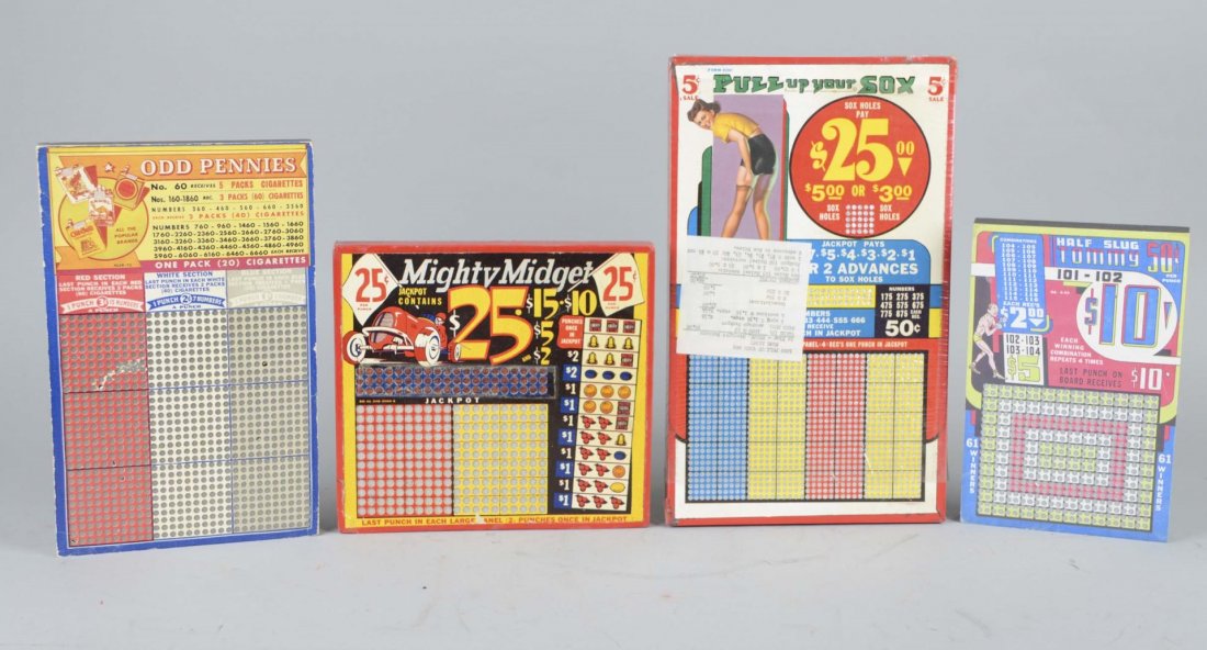 Lot Of 4: Unused Sporting Life Punch Boards (1 of 2)