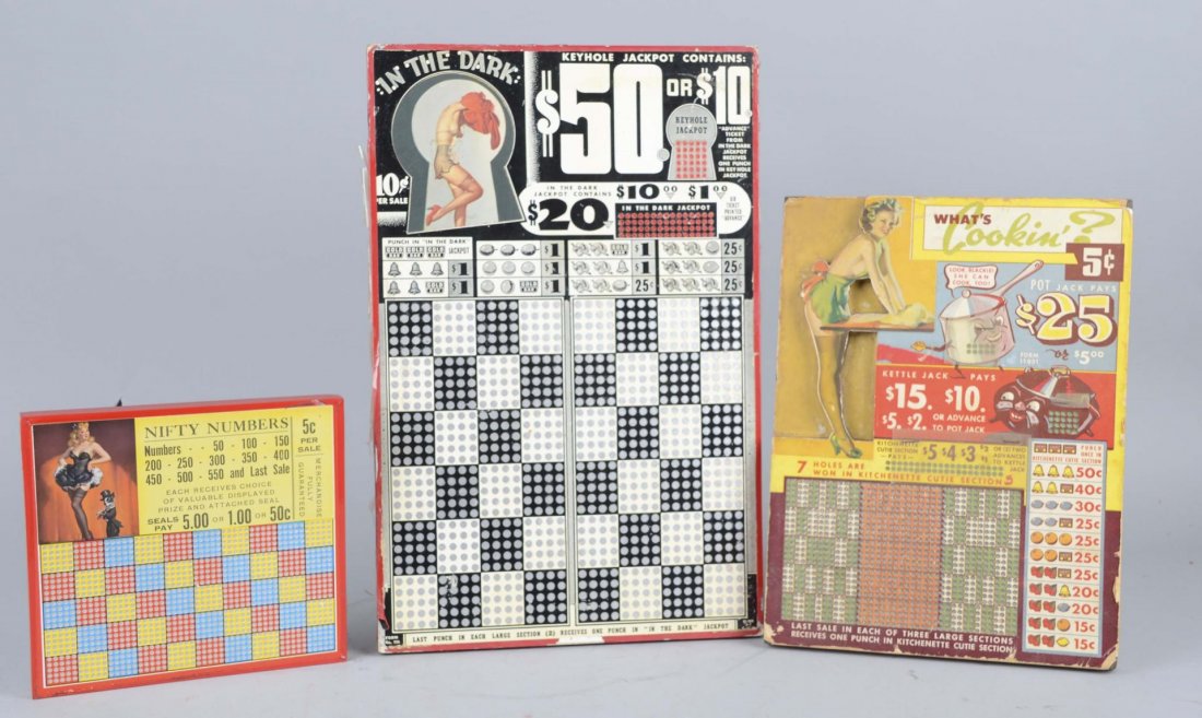 Lot Of 5: Pin-Up Punch Boards (1 of 4)