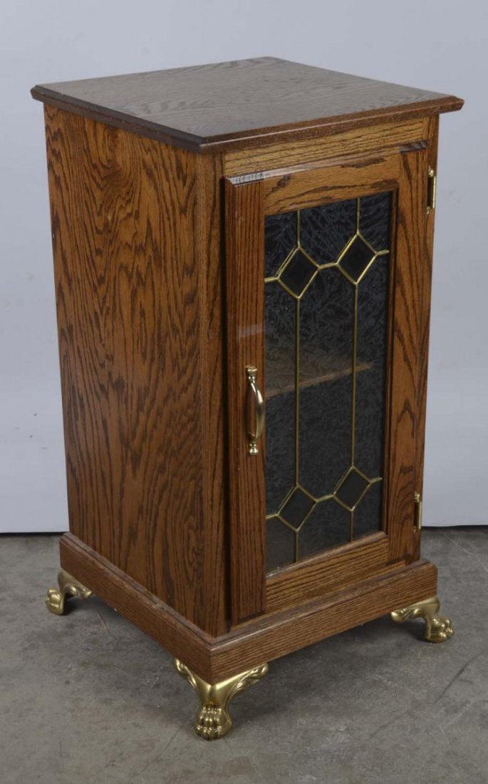 Wood Slot Machine Stand With Metal Claw Feet (1 of 2)